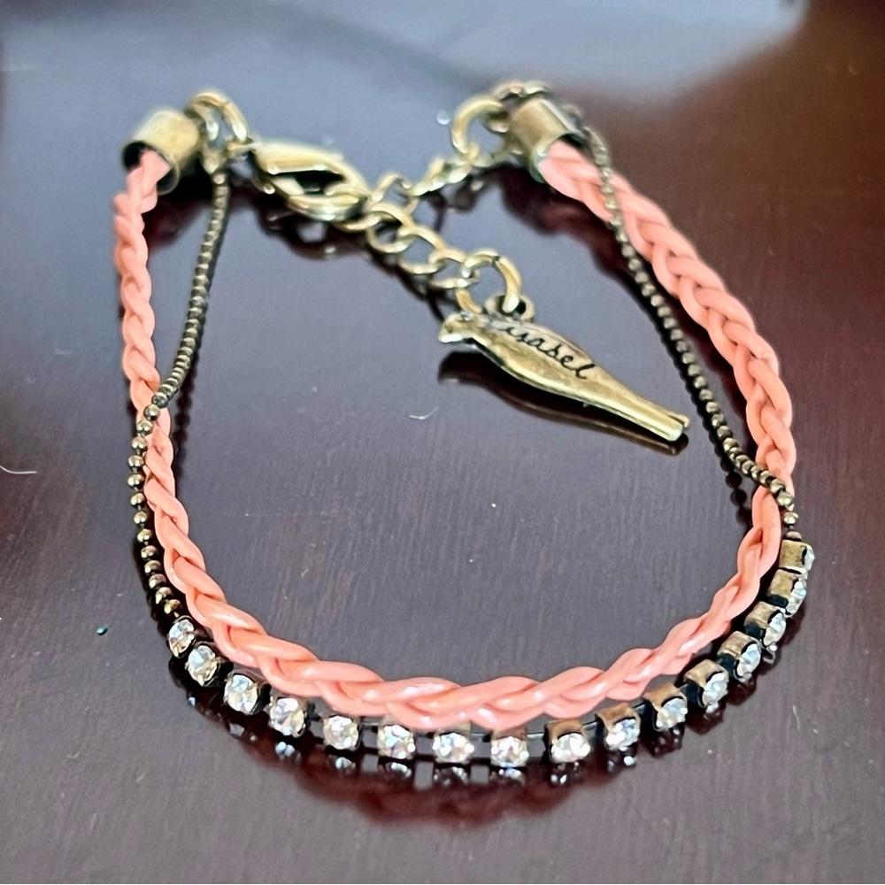 Chloe + Isabel Dainty Leather + Rhinestone Bracelet